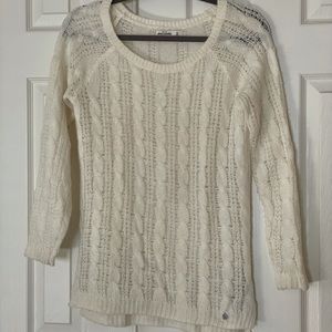 Abercrombie Kids Girls Ivory Pullover Loose Knit Sweater- Size XL